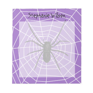 Purple/Black Spider Halloween Notepad
