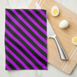 Purple & Black Stripes | Kitchen Towel<br><div class="desc">Brighten up your kitchen with our Purple & Black Stripes Kitchen Towel. Boasting a delightful mix of purple and black stripes, this towel adds a splash of style to your culinary space. Ideal for drying dishes, wiping countertops, or as a decorative accent, it blends practicality with contemporary design. This kitchen...</div>