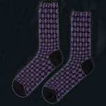 Purple & Black Tatreez Henna Thobe Pattern Socks<br><div class="desc">Modern purple and black traditional Tatreez Henna Thobe artwork Arabesque Pattern socks by Socktiety. Check out the matching tie to complete your outfit.</div>