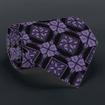 Purple & Black Tatreez Henna Thobe Pattern Tie<br><div class="desc">Modern purple and black traditional Tatreez Henna Thobe artwork Arabesque Pattern necktie by Socktiety. Check out the matching socks to complete your outfit.</div>