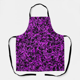 Purple Black Triangle Pattern Apron