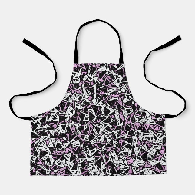 Purple Black Triangle Pattern Apron (Front)