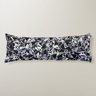 Purple Black Triangle Pattern Body Pillow