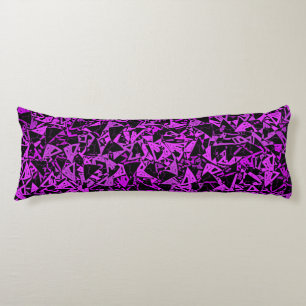 Purple Black Triangle Pattern Body Pillow