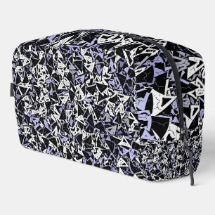 Purple Black Triangle Pattern Toiletry Bag