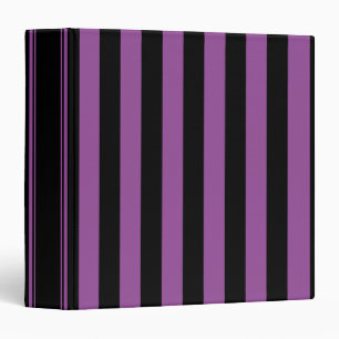 Purple Black Vertical Stripe Halloween Binder