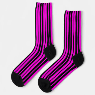 Purple Black Vertical Stripes Pattern Design Socks
