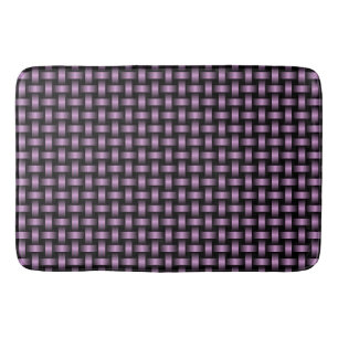 Purple Black Weave Pattern Bath Mat