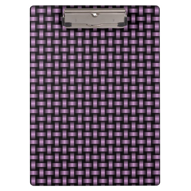 Purple Black Weave Pattern Clipboard (Front)