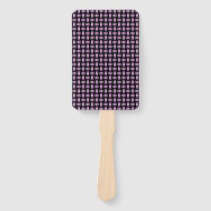 Purple Black Weave Pattern Hand Fan