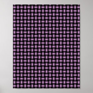 Purple Black Weave Pattern Poster