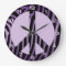 Purple Black Zebra Print Wall Clock