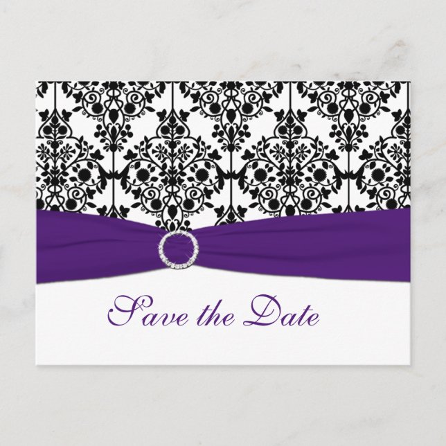 Purple, Blanc et Noir Enregistrer la carte postale (Devant)