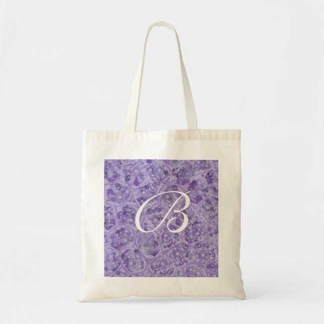 Purple blends, Monogram tote bags, template Bag (Front)