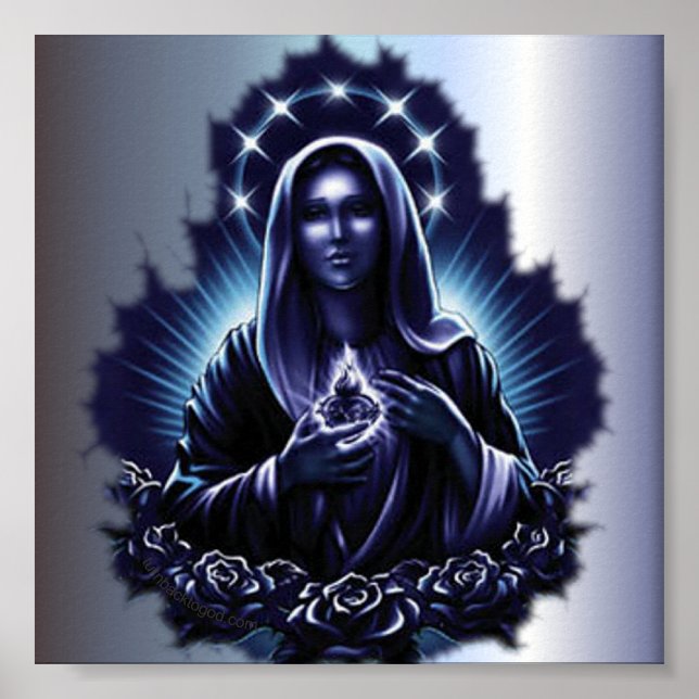 Purple Blessed Virgin Mary Print (Front)