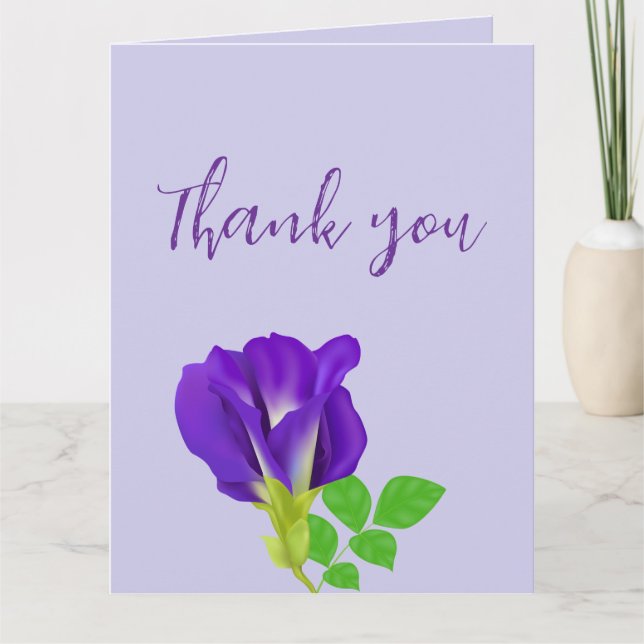 Purple Bloom Floral  Card (Front)