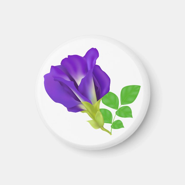 Purple Bloom Floral Gift Wrap Magnet (Front)