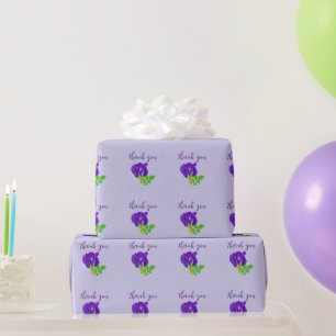 Purple Bloom Floral Wrapping Paper
