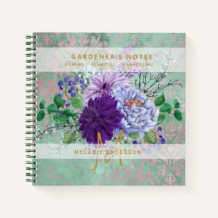 Purple Bloom Gardeners Journal Sowing Planting