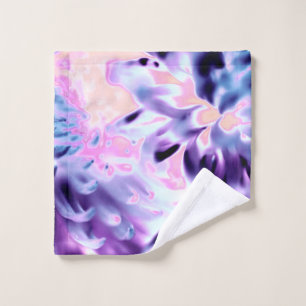 Purple Blooming Flowers Print Towel