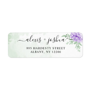 Purple Blooms Bouquet Mariage Adresse de retour