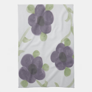 Purple Blooms Kitchen Towel