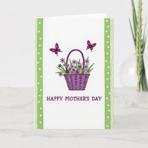 Purple Blooms Mother Day Card