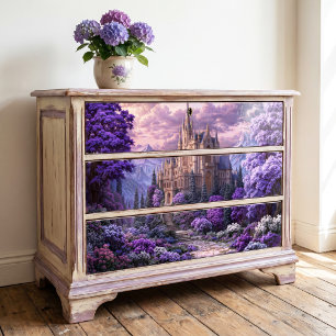 Purple Blossom Epic Gothic Fantasy Castle Tissue Paper