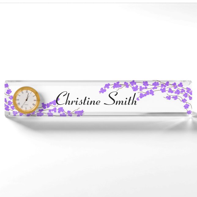 Purple Blossoms Nameplate (Front)