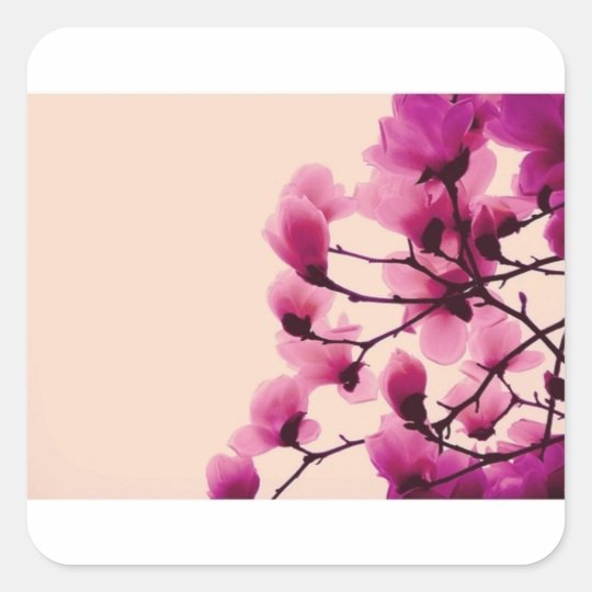 Purple Blossoms Square Sticker