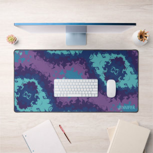 Purple Blue Abstrait moderne coloré Boho Nom