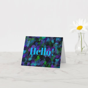 Purple, Blue and Black Abstract Card