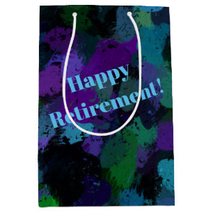 Purple, Blue and Black Abstract  Medium Gift Bag