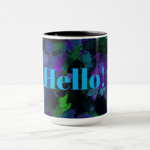 Purple, Blue and Black Abstract  Mug