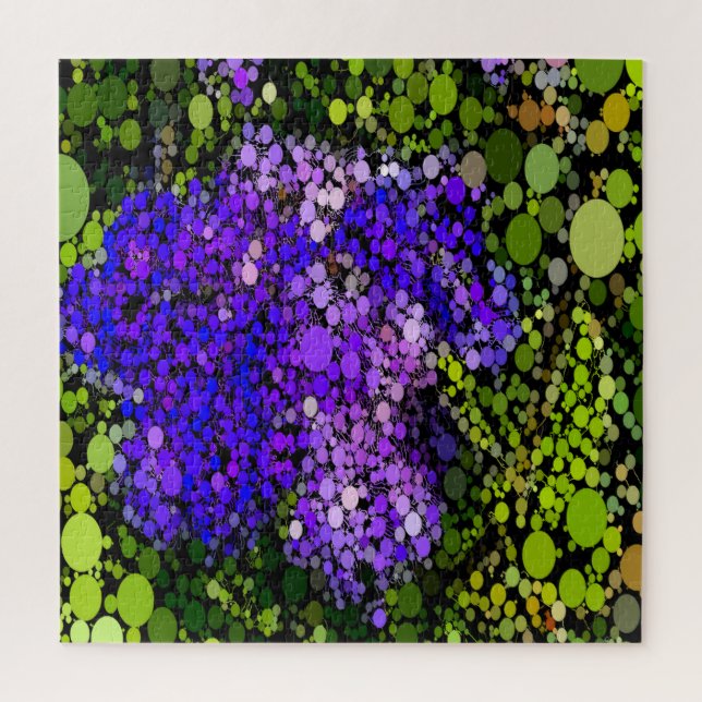 Purple, Blue and Green Abstract  Jigsaw Puzzle (Vertical)