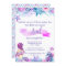 Purple, Blue and Pink Mermaid Birthday Invitation