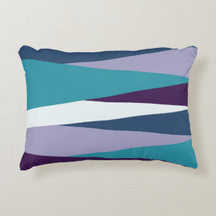 purple blue and white purple abstract accent pillow