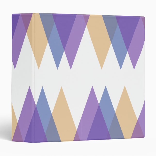 Purple, blue and yellow triangles binder (Front/Spine)