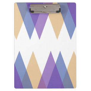 Purple, blue and yellow triangles clipboard