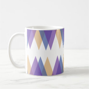 Purple, blue and yellow triangles coffee mug
