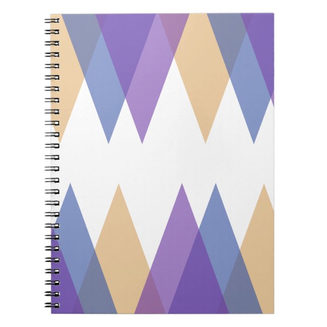 Purple, blue and yellow triangles notebook (Front)
