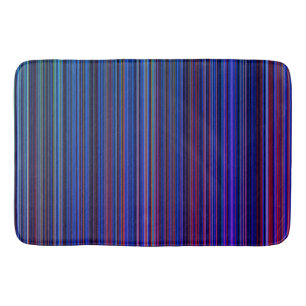 Purple blue aqua  retro  stripe bath mat