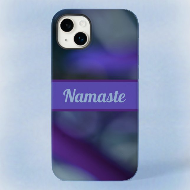 Purple Blue Boho Chic Abstract with Name Case-Mate iPhone Case (Creator Uploaded)