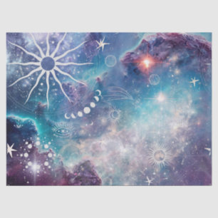 Purple Blue Celestial Pattern Tissue Paper