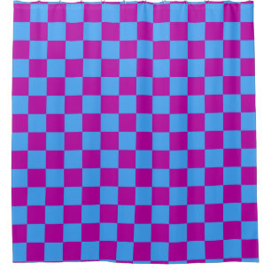 Purple Blue Chequered Check Pattern