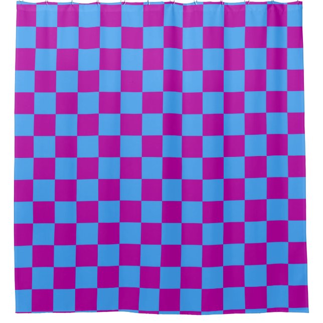 Purple Blue Chequered Check Pattern (Front)