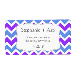 Purple & Blue Chevron Water Bottle - customize it!