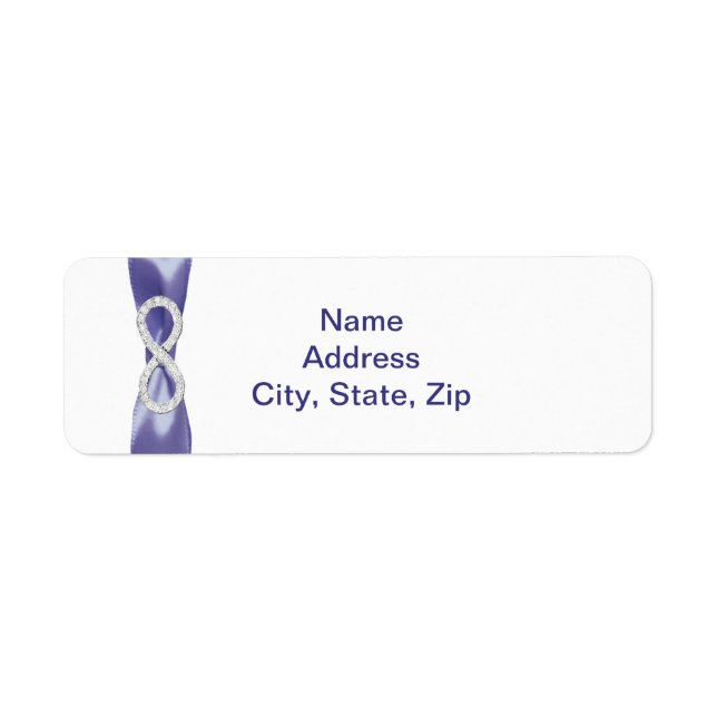 Purple Blue Diamond Infinity Address Labels (Front)