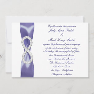 Purple Blue Diamond Infinity Wedding Invitation