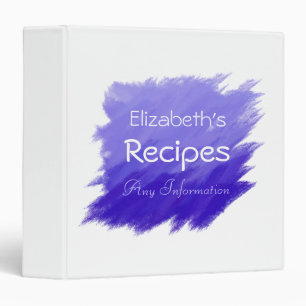 Purple Blue Elegant Modern on White Binder